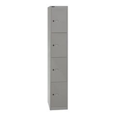 OFFICE Schließfachsystem, Tiefe 457 mm, 4 Fächer, silber.