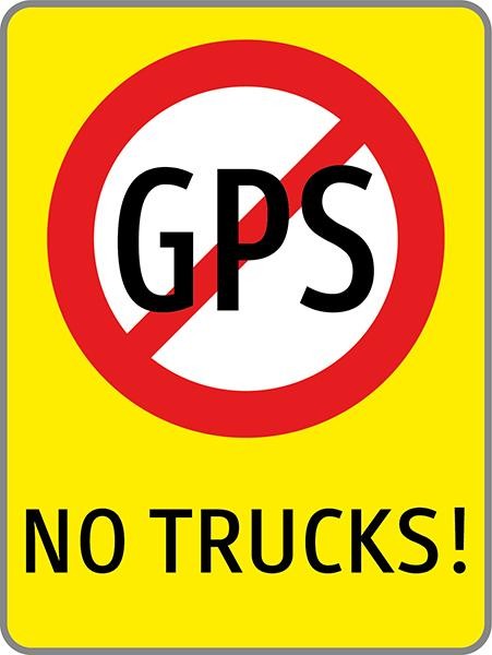 No GPS | flaches Verkehrszeichen