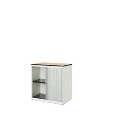 Querrollladenschrank, HxBxT 818 x 800 x 432 mm, Vollkernplatte, 1 Fachboden, rei