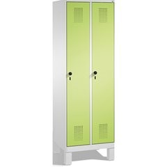 EVOLO Aufbewahrungsschrank, mit Füßen, 2 Abteile, Abteilbreite 300 mm, mit 8 Fac