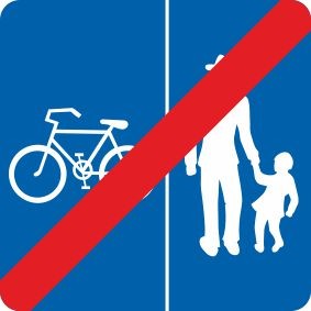 §53/29d Ende eines Geh- und Radwegs ohne Benützungspflicht | Alrond Verkehrszeichen