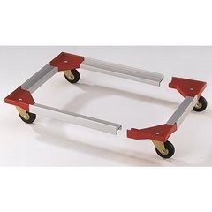 Aluminium-Fahrgestell, 810 x 610 mm, Polypropylenräder.