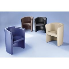 Clubsessel, Bezug Polyurethan, beige.