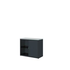 Querrollladenschrank, HxBxT 830 x 1000 x 432 mm, Kunststoffplatte, 1 Fachboden,