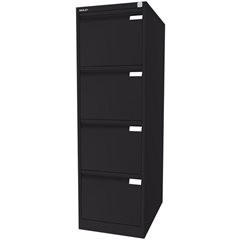 Hängeregistraturschrank, 1-bahnig, 4 Schübe, DIN A4, anthrazitgrau.