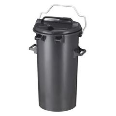 System-Mülltonne aus Kunststoff, mit Bügel und Deckel, Volumen 35 l.