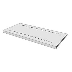 Fachboden für Regal-Schranksystem, lichtgrau RAL 7035, BxT 930 x 400 mm.