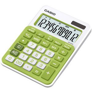 Tischrechner, MS-20NC, Solar/Batterie, LCD, 12stellig, 124 g, grün