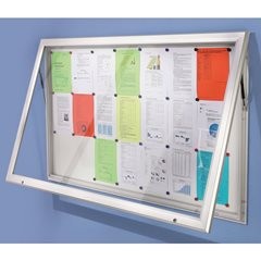 Schaukasten, Alu-Rahmen, für Innen- und Außenbereich, mit Horizontalschwenktür, Außen-BxH 1025 x 106