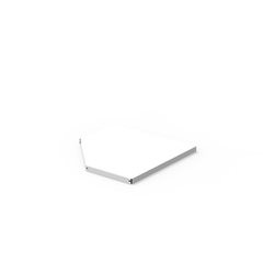 Fachboden für Büro-Regalsystem, Eck-Fachboden, BxT 770 x 400 mm.