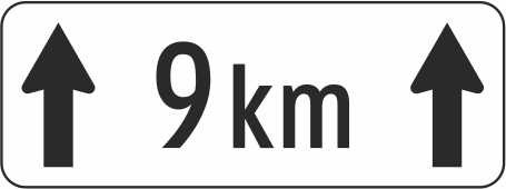 Länge auf 9 km