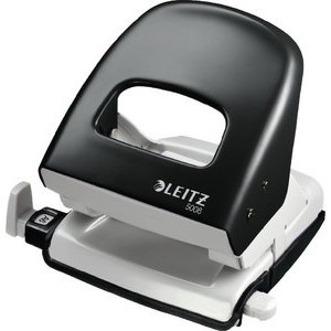Locher NeXXt, mit Anschlagschiene, 30 Blatt, 3 mm, schwarz