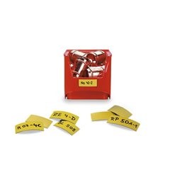 Magnet-Lagerschilder, gelb, HxB 20 x 80 mm, VE 100 Stk.