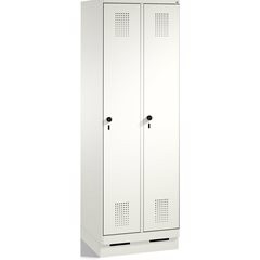 EVOLO Aufbewahrungsschrank, mit Sockel, 2 Abteile, Abteilbreite 300 mm, mit 8 Fa