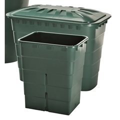 Rechteckbehälter aus PE, Inhalt 520 l, LxB oben 1240 x 800 mm.