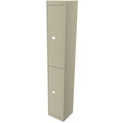 OFFICE Garderobensystem, Tiefe 305 mm, 2 Fächer mit je 1 Kleiderhaken, hellelfen