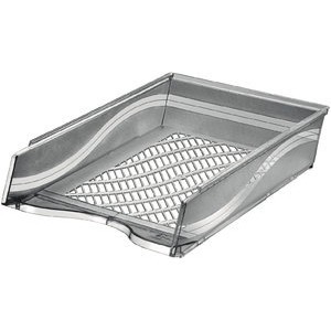 Briefkorb, PS, C4, 255 x 370 x 65 mm, grau, transparent