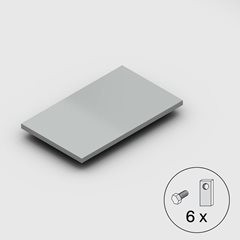 Stahlfachboden, Traglast 125 kg, verzinkt, BxT 1000 x 600 mm.