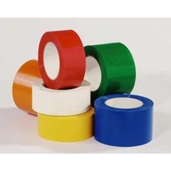 Bodenmarkierungsband aus Vinyl, einfarbig, Breite 75 mm, gelb, VE 8 Rollen.