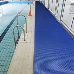 Anti-Rutschmatte, PVC, Breite 1200 mm, pro lfd. m, blau.