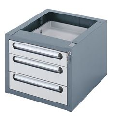 Schubladen-Hängeblock, für Arbeitsplatzsystem, Schubladen 1 x 90, 2 x 120 mm.