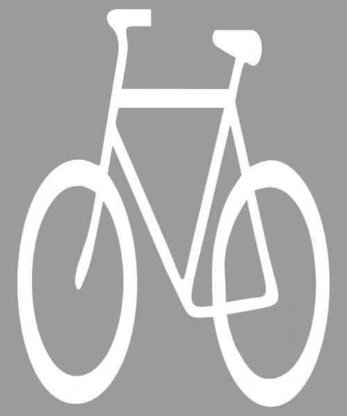 Premark "Radfahrer" Symbol weiß - 800 x 900 mm