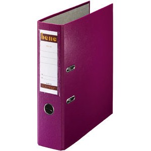Ordner No.1, PP-kaschiert, Einsteckrückenschild, A4, 80 mm, brombeer