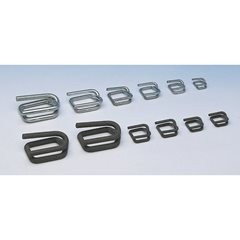 Verschlussklemmen, verzinkt, für Komposit-, PET-Kraftband, Breite 25 mm, VE 500 Stk.