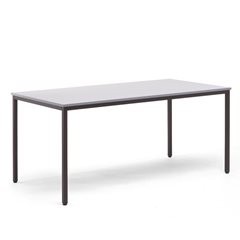 Mehrzwecktisch, HxBxT 720 x 1600 x 800 mm, Platte lichtgrau, Gestell graubraun.