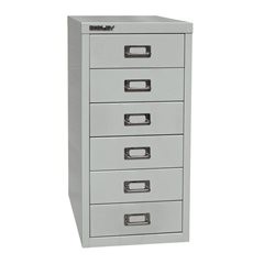 MultiDrawer™ 29er Serie, DIN A4, 6 Schubladen, lichtgrau.