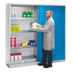 Umweltschrank, Schiebetürschrank XL, 6 Wannenböden, HxBxT 1950 x 2000 x 500 mm.