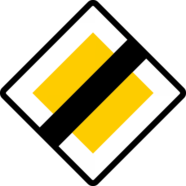 §52/25b Ende der Vorrangstraße Formline Scotchlite Typ1 | Formline