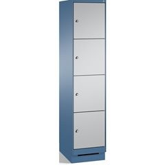 EVOLO Fächerschrank, mit Sockel, 1 Abteil, 4 Fächer, Abteilbreite 400 mm, fernbl