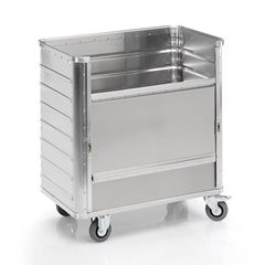 Alu-Kastenwagen, absenkbare Seitenwand, ohne Deckel, Volumen 355 l.