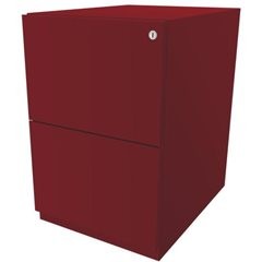 Rollcontainer Note™, mit 2 Hängeregistraturen, HxB 645 x 420 mm, pink.