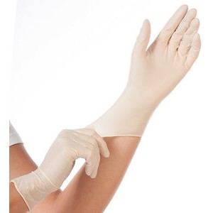 Handschuh GRIP, Latex, puderfrei, Größe: XL, weiß