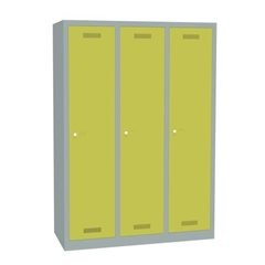 MonoBloc™ Garderobenschrank, Abteilbreite 348 mm, einstöckig, 3 Abteile, Gesamtb