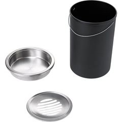 Standascher, Volumen 13 l, HxØ 600 x 250 mm, schwarz.
