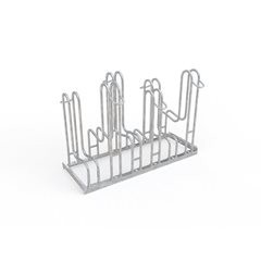 Standparker, zweiseitig, 6 Stellplätze, Reifenbreite bis 55 mm.