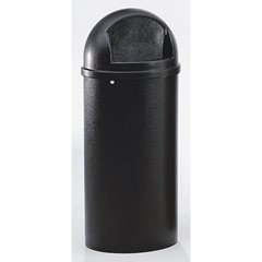 Abfallbehälter (PE), feuerhemmend, Volumen 57 l, HxØ 930 x 390 mm, schwarz.