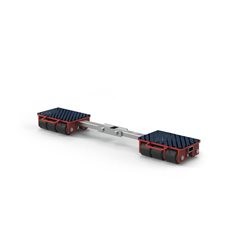 Transportfahrwerk, fest, mit Verbindungsstange und Gelenk, Tragfähigkeit 9000 kg.