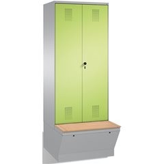 EVOLO Garderobenschrank, zueinander schlagende Türen, mit Aufbewahrungsbox, 2 Ab