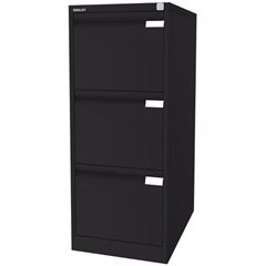 Hängeregistraturschrank, 1-bahnig, 3 Schübe, DIN A4, anthrazitgrau.