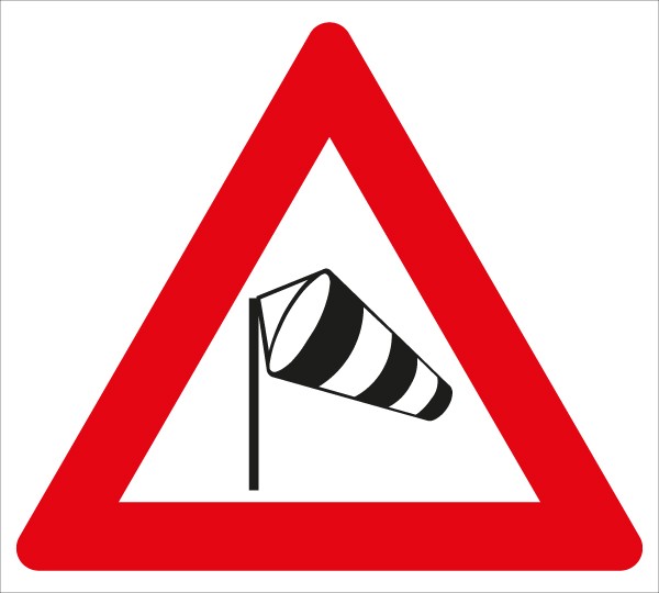 §50/10a Seitenwind | flaches Verkehrszeichen