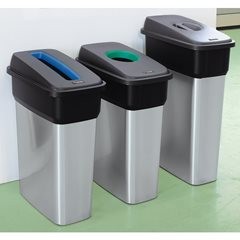 Wertstoffsammler GEO, Volumen 55 l, Einwurfschlitz / blau.