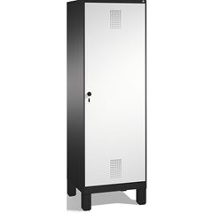 EVOLO Garderobenschrank, Tür über 2 Abteile, mit Füßen, 2 Abteile, 1 Tür, Abteil