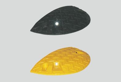 Bodenschwelle Endstück gelb, 60mm Höhe
