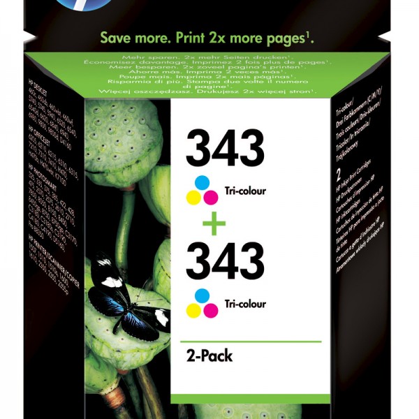 HP Tinte Doppelpack CB332EE 343 color 2x 330 Seiten