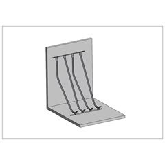 Schräghochparker, Wandmontage, 5 Einstellplätze.