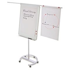 Flipchart JUNIOR PLUS MOBIL, Schreibfläche 680 x 980 mm, mobil, mit Rollen.
